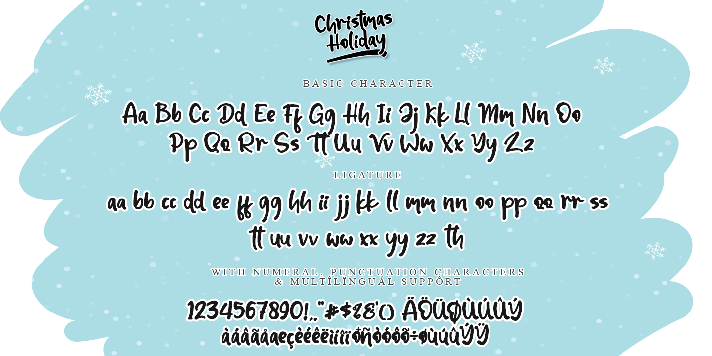 Przykład czcionki Christmas Holiday Italic